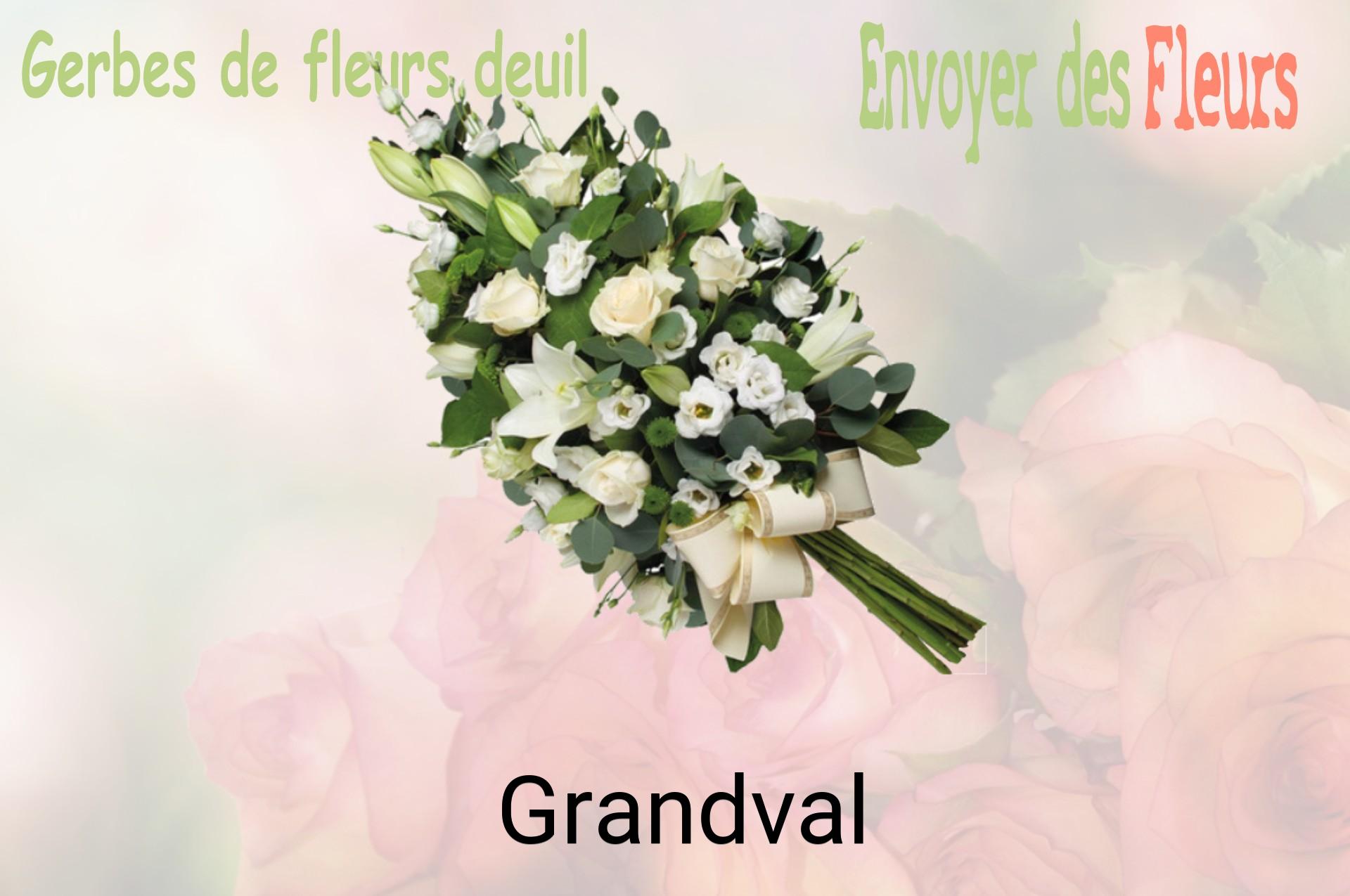 Gerbe de fleurs de deuil livrée à Grandval
